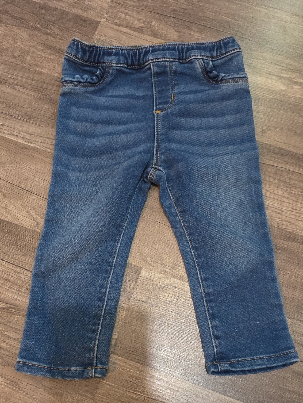 okie dokie Blue Knit Denim Jeans for Kids